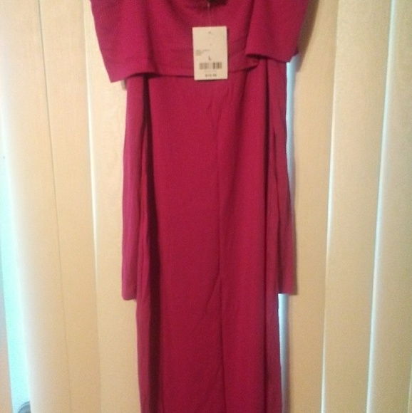 4/$30 🆕WT *👗F21 shoulder magenta bodycon dress - Picture 6 of 7
